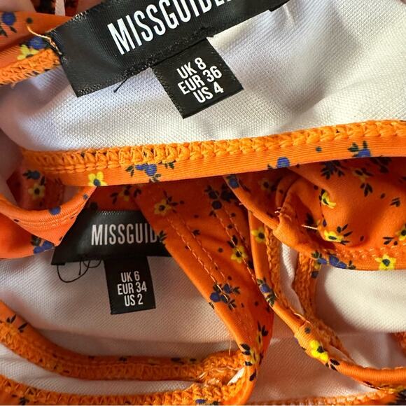 Misguided Orange Bikini Set Top Size 4 Bottom size 2 - Picture 4 of 4